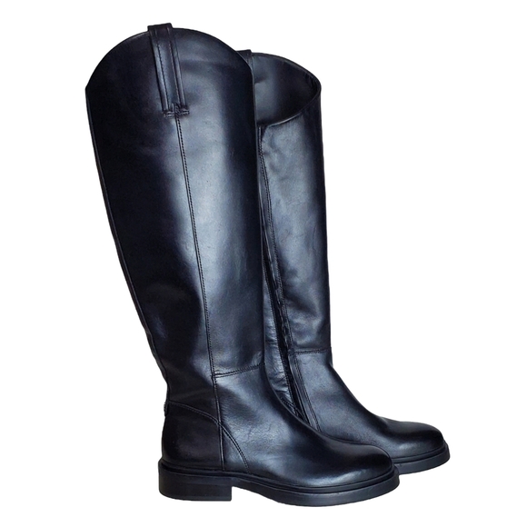 New Sam edelman fable womes leather zip up tall ridding boots black - Picture 5 of 16